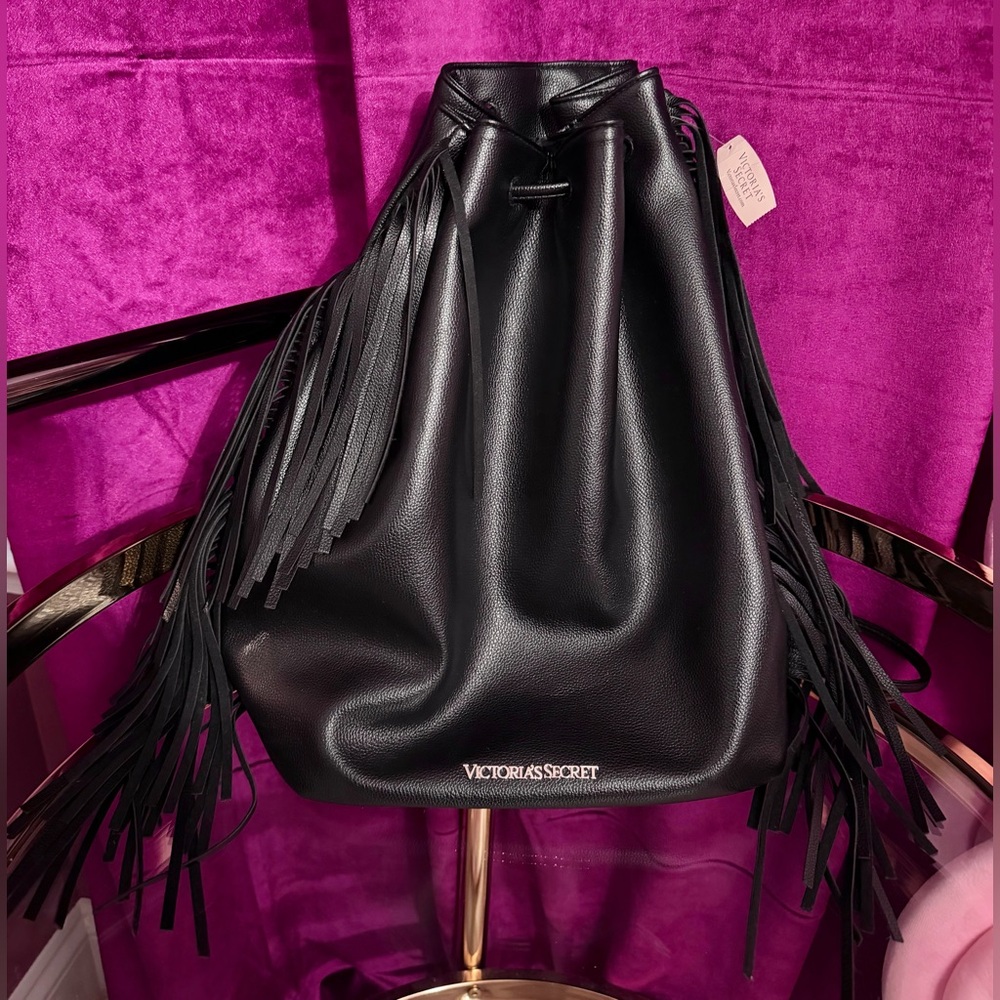 NWT Victoria’s Secret Faux Leather Fringe Backpack